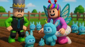 ВЫРАСТИ питомцев ЛАБУБУ в РОБЛОКС! Папе попалась ОГРОМНАЯ КУРИЦА! ДОЧКА в LABUBU Grow Pets