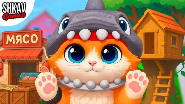 КОТ СТРОИТ БАЗЫ 1,5 ЧАСА БЕЗ ОСТАНОВКИ! I Am Cat VR! 41-45 серии I AM CAT в одном большом видео!