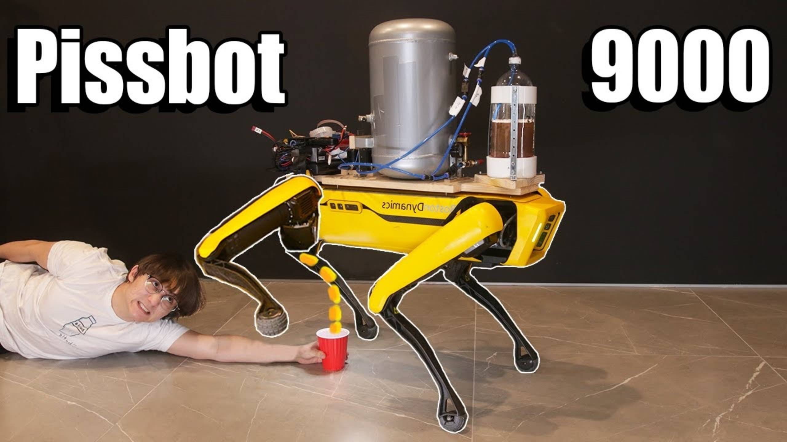 Teaching A Robot Dog To Pee Beer | Michael Reeves