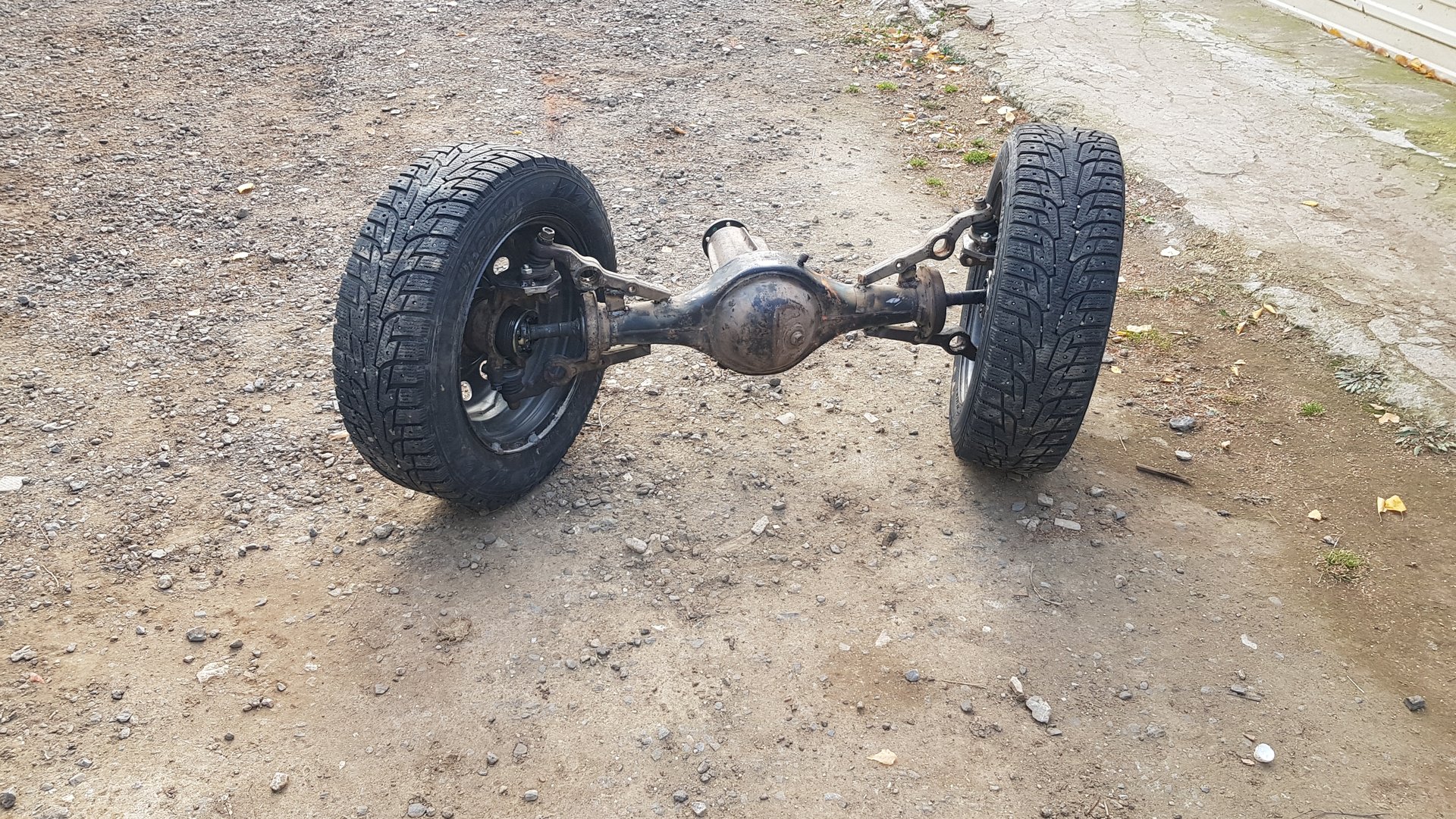 Самодельный ПВМ (передне ведущий мост) от заднего моста ваз. Минитрактор классика 4х4