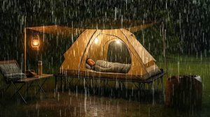 КЕМПИНГ В СИЛЬНЫЙ ДОЖДЬ В ПОЛНОЧЬ; ВО ВРЕМЯ МОЛНИИ И ГРОМ // Расслабляющий кемпинг в грозу