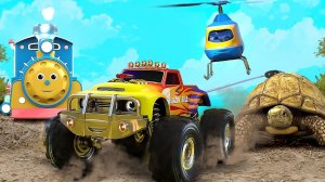 Мультик Паровозик Макс - Развивающий мультфильм.Учим цвета цифры и фигуры. добрые дела мультик