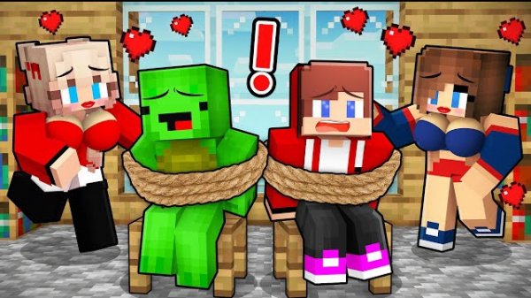 Парни попали в женскую ловушку в Майнкрафте, мультфильм про Майнкрафт смотреть