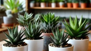 Суккуленты. Хавортии летом.