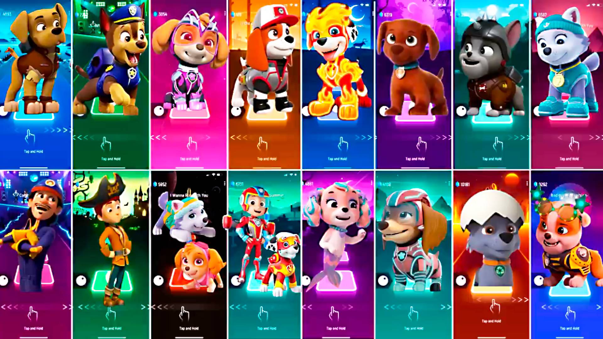 Мультики для Детей Paw Patrol Megamix - Маршалл, Гонщик, Эверест, Скай смотреть онлайн