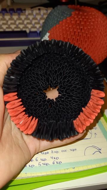 Снегирь модульное оригами