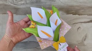 Детская поделка из бумаги своими руками для мам, на день мам, на 8 марта в детский сад с шаблонами