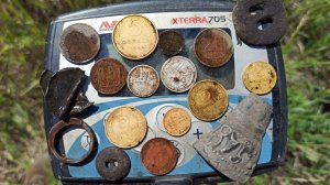 Поиск монет на месте старой деревни. Коп монет 2025. Серебро