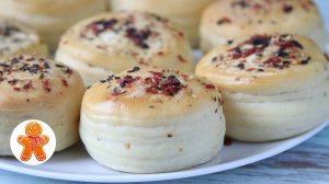 Ароматные слоеные булочки с разными начинками