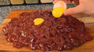 Очень вкусная говяжья печень в молоке 100 процентов сочная мочная восточная говяжая печень