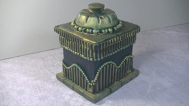 Сказочная коробочка для сокровищ .Шкатулочка из картона . смотреть онлайн