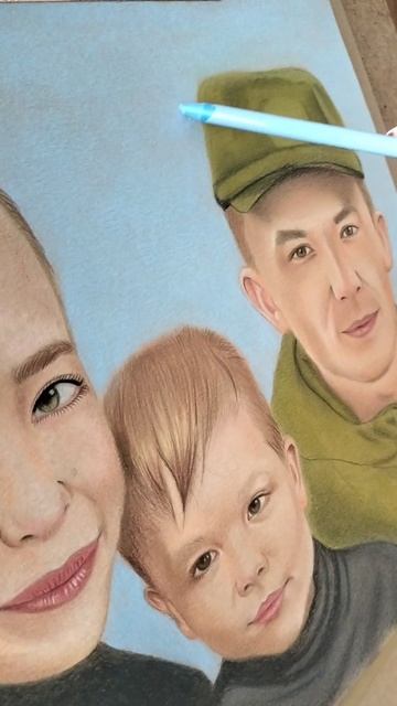 Портрет сухой пастелью ✏️