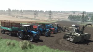 Уборка подсолнуха на силос, трактора МТЗ-80/82/1221.3, Т-40А, комбайн Fortschritt E 281-C FS25
