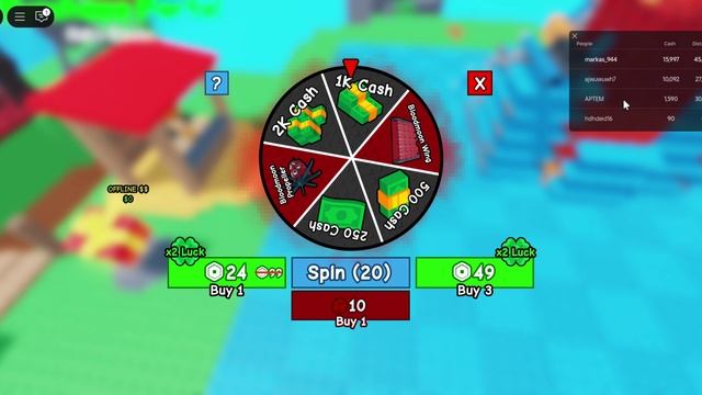 Я прокрутил крававае калсо удачи 50 рас в Roblox