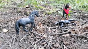 Клип " кто сильнее демона?" лошади шляйх видео.