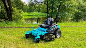 Садовый райдер газонокосилка Steviman ZR-152 Pro крошит траву. Обзор трактора косилки.