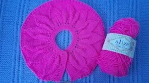 Кофточка для девочки на возраст 1 год - 1 часть Кокетка