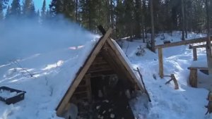 ОЛЯ ЧУДОМ ОСТАЛАСЬ ЖИВА. ПОЖАР В ЗИМОВЬЕ ВЫНЕС ДВЕРИ СГОРЕЛО ВСЁ. СТРОЮ ВЕРХОВУЮ ИЗБУ