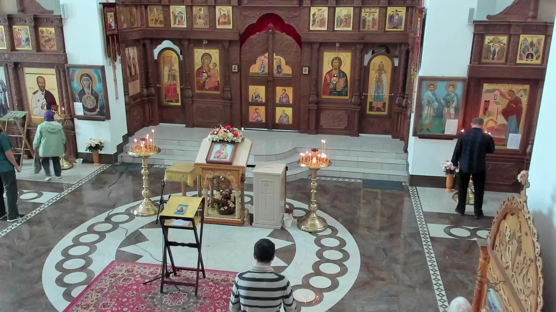 Чтение акафиста Богородице за воинов в храме свв. Космы и Дамиана 10.08.2025г. смотреть онлайн