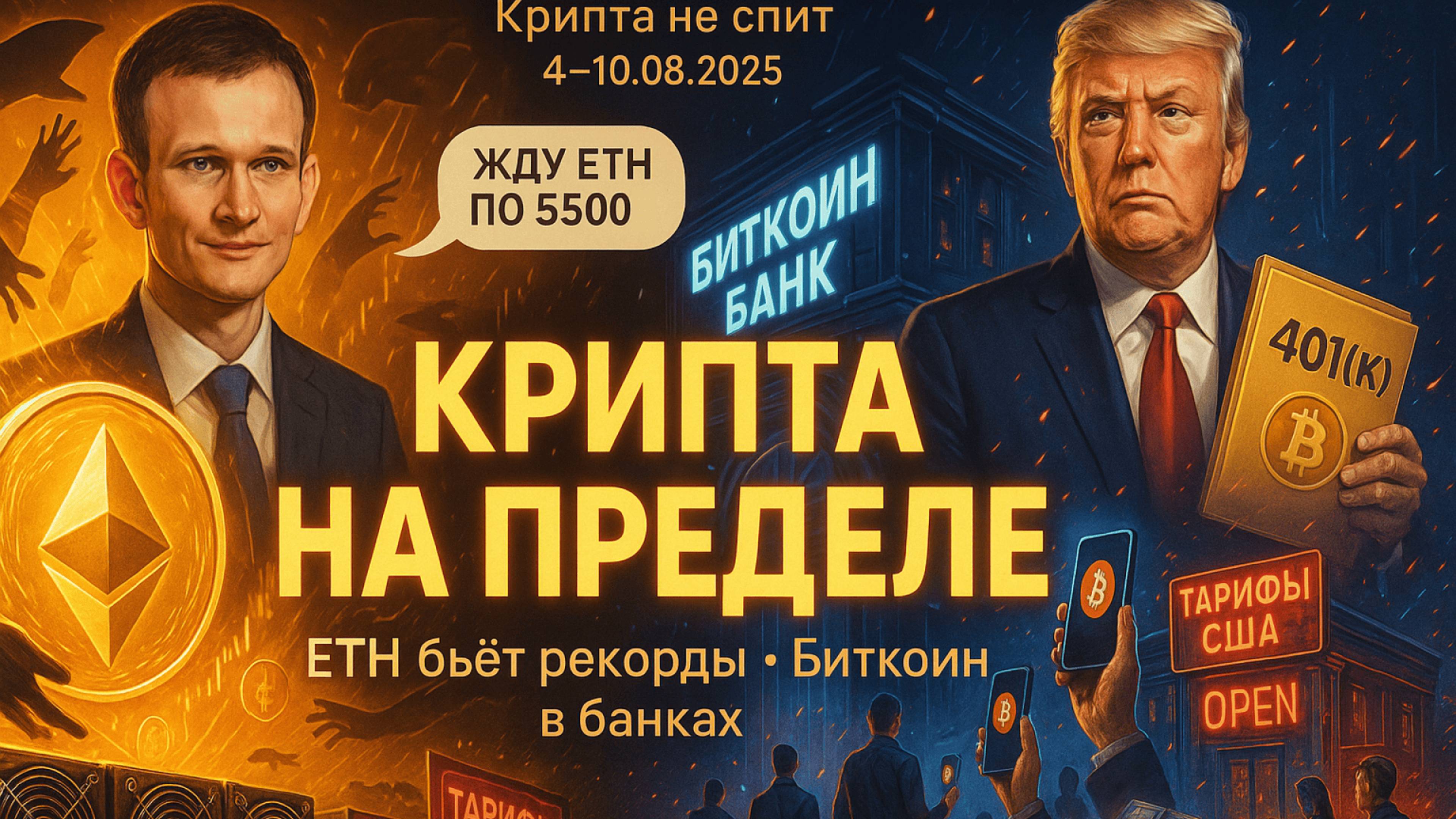 КРИПТА НОВОСТИ 4-10.08.2025 | БИТКОИН В ПЕНСИЯХ | ЭФИР РВАНУЛ | КРИПТОСМАРТФОН ОТ SOLANA смотреть онлайн