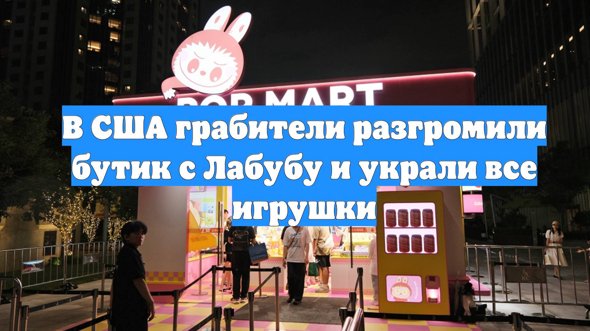 В США грабители разгромили бутик с Лабубу и украли все игрушки