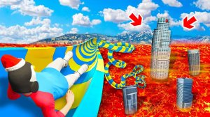 Адский спуск со скользкой горки в лаву в гта 5 ? - реальная жизнь в gta 5