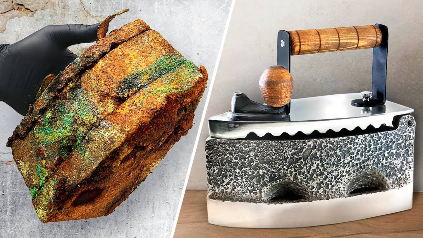 КУСОК РЖАВОГО ЖЕЛЕЗА ОКАЗАЛСЯ РЕДКОСТЬЮ 1831 ГОДА! — РЕСТАВРАЦИЯ УГОЛЬНОГО УТЮГА 🔥🛠️ смотреть онлайн