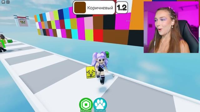 Ностя - ПРОЙДИ ЧЕРЕЗ ЦВЕТНУЮ СТЕНУ в ROBLOX ! 😱 Роблокс Color Block Dodge смотреть онлайн