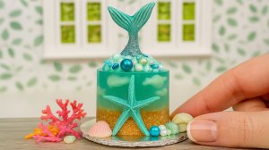 Торт Океан! 🌊🐠🧜🏼  Необычная Идея Украшения Мини Торта! 😍 Мини Кухня