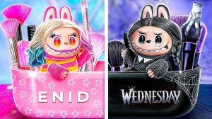 Уэнсдей Аддамс стала Лабубу! Идеи и поделки для кукол ЛОЛ ОМГ