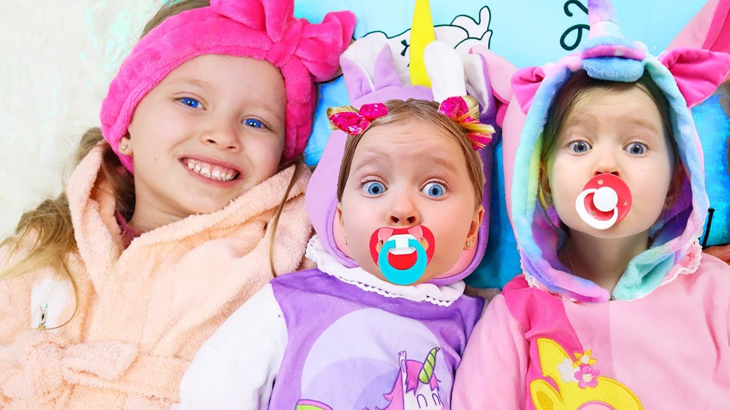 Маленькая Милана с няней и папой