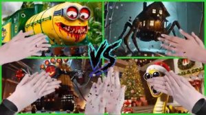 голодные звезды🆚 миньон-паук🆚 паровозик Томас🆚 соник