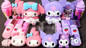 ASMR My melody vs Kuromi Slime Cмешивают Красивые Слаймы, Видео ASMR