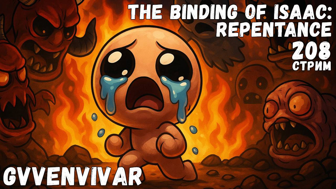 (Стрим) Айзек против сердца || The Binding of Isaac: Repentance - 208 смотреть онлайн