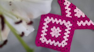 Разноцветный Бабушкин квадрат. Смена цветов. Подробный мастер-класс для начинающих.