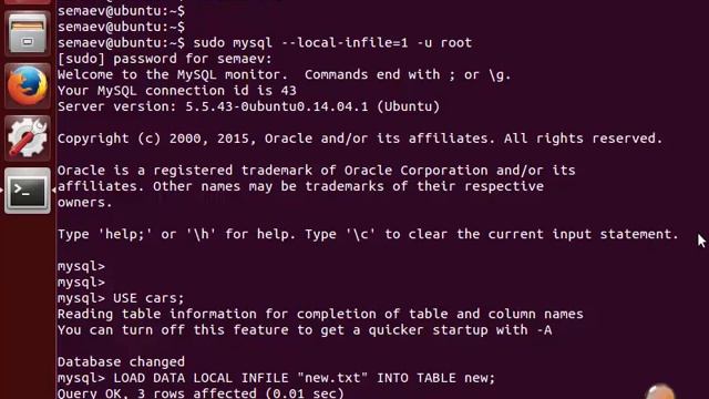LPIC 105.3 часть вторая Заполнение БД MySQL смотреть онлайн