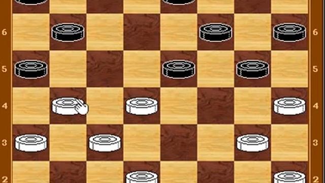 Запереть все шашки белых