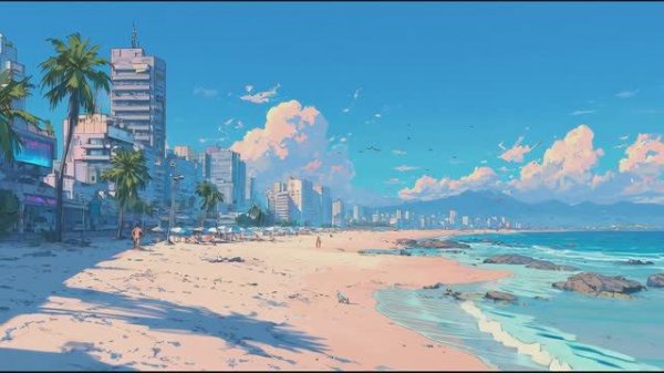 Futuristic Bossa Nova Beach Lofi __ Brazil Summer Chill Mix