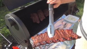 СВИНЫЕ РЕБРЫШКИ БАРБЕКЮ ПОД СОУСОМ АЛАБАМА! ЭКСПРЕСС МЕТОД!) В СМОКЕРЕ OKLAHOMA JOE!)