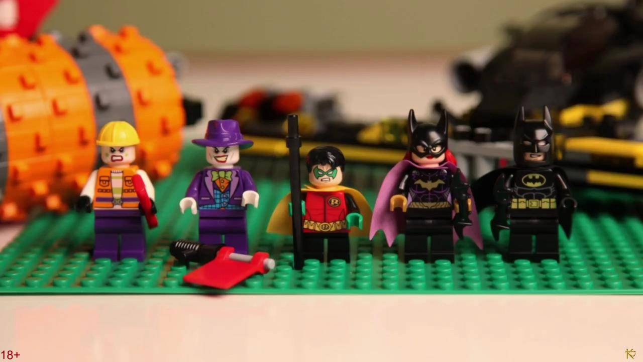 Скоростная сборка конструктора LEGO Batman 76013 The Joker Steam Roller смотреть онлайн