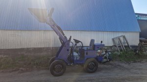 Минипогрузчик 4х4 переломка с дисковым тормозом на кардане и тд. Синий трактор своими руками