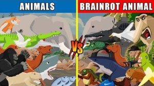 ЖИВОТНЫЕ vs BRAINROT-ЖИВОТНЫЕ [Сезон 1] | Анимационный БЕЗУМНЫЙ ХАОС!