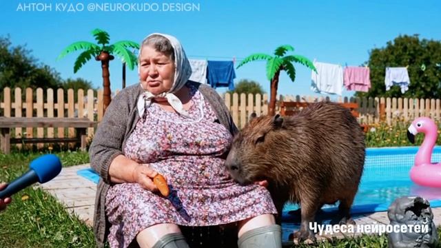 Бабуля и капибара