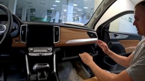 Грейт Волл Поэр снять бардачок, салонный фильтр. Great Wall Poer remove glove box, cabin filter.