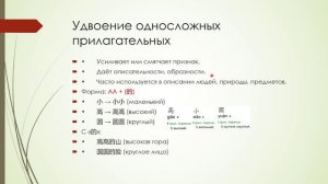 Удвоение глаголов и прилагательных в китайском языке