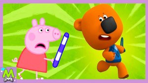 Ми-Ми-Мишки против Свинки Пеппы.Бегалки Наперегонки с Препятствиями Кеши и Пеппы.Кто Быстрее