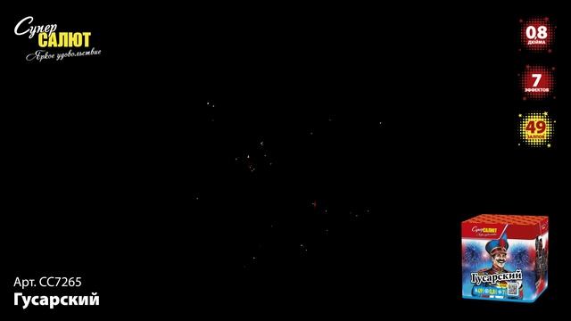 СС7265 Гусарский ФЕЙЕРВЕРК КАЛИБР 0,8 ЗАЛПОВ 49 смотреть онлайн