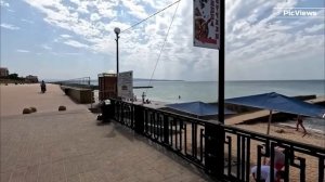 КРЫМ Феодосия пляж Приморский сегодня 11 августа 2025. Обстановка на пляже, море и погода сейчас