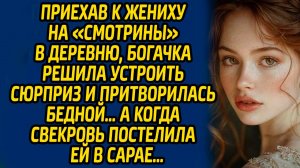 Приехав к жениху на «смотрины» в деревню, богачка решила устроить сюрприз и притворилась бедной…
