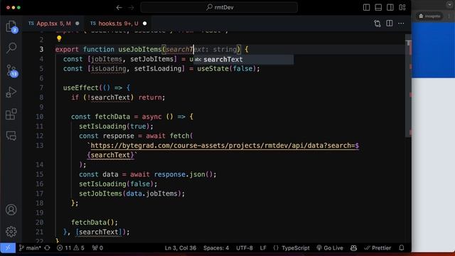 129. useJobItems (custom hook benefits) смотреть онлайн